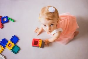 Child playing in school